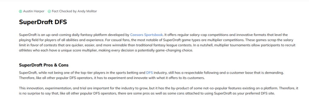 SuperDraft DFS