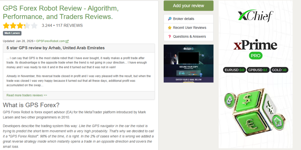 GPS Forex Robot