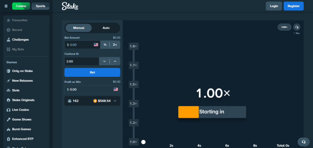 Stake.us Crash