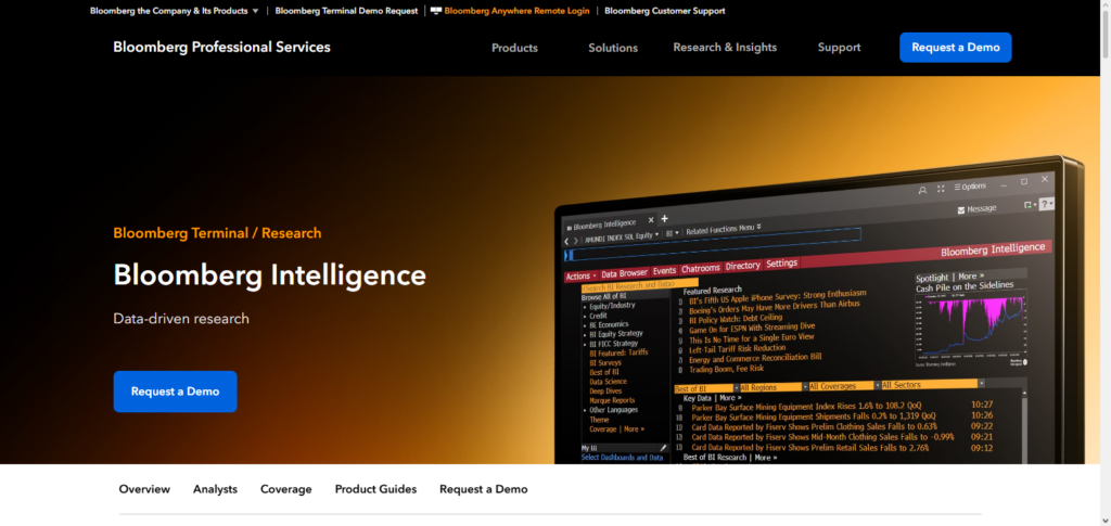 Bloomberg Terminal Intelligence Tools