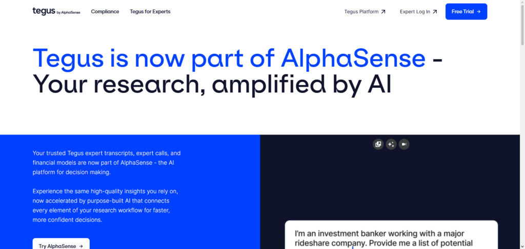  Tegus Research Platform