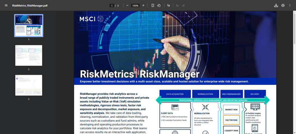 MSCI RiskMetrics