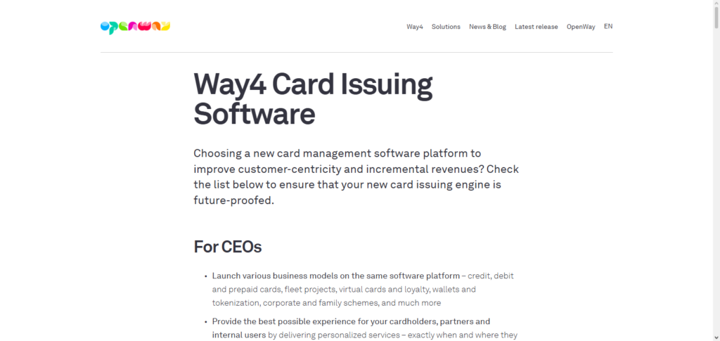 OpenWay Way4 Card Suite
