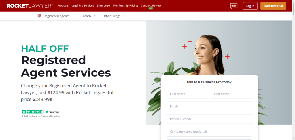 Rocket Lawyer Registered Agent