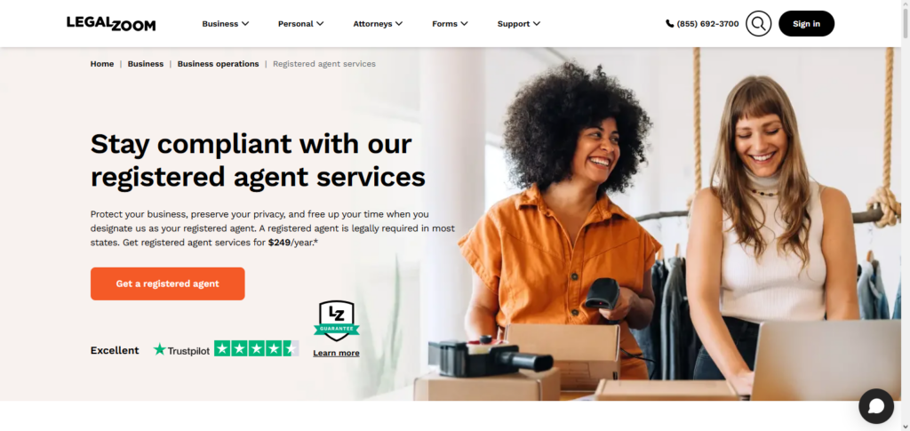LegalZoom Registered Agent