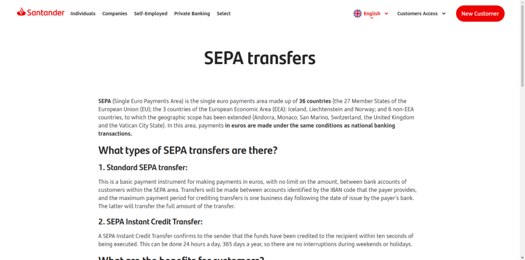 Santander SEPA Instant