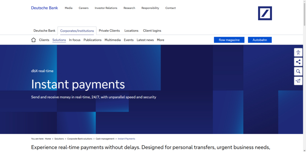 Deutsche Bank SEPA Instant