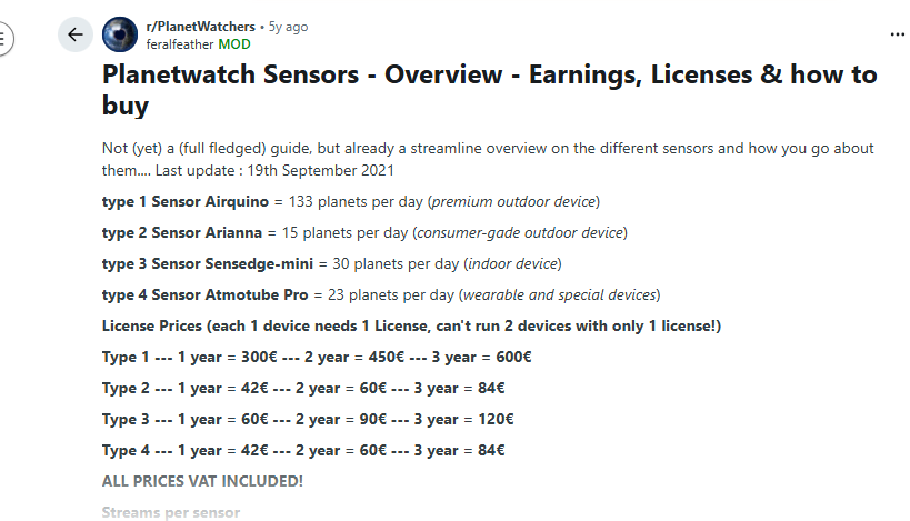 PlanetWatch Sensor