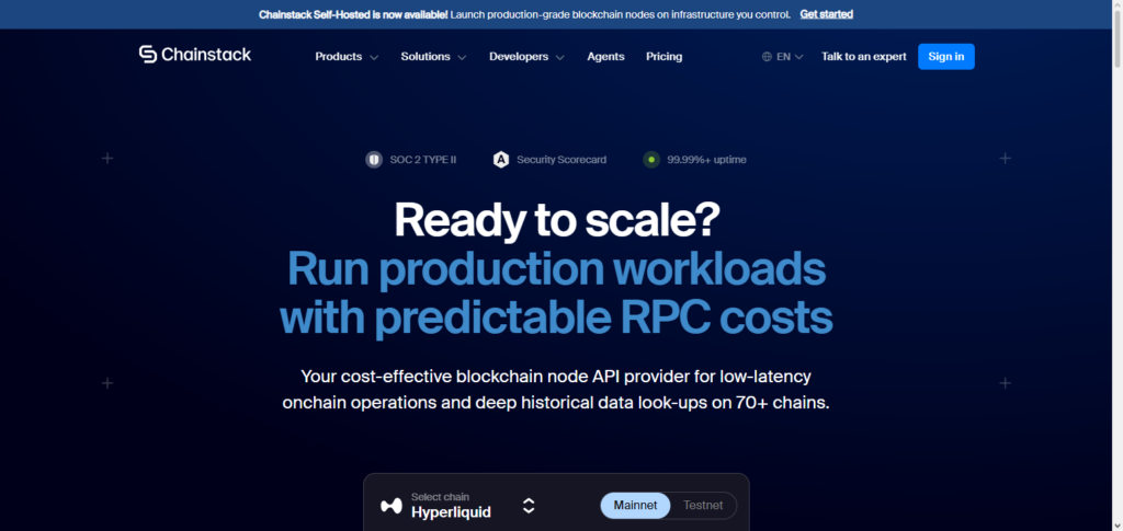 Chainstack Decentralized RPC