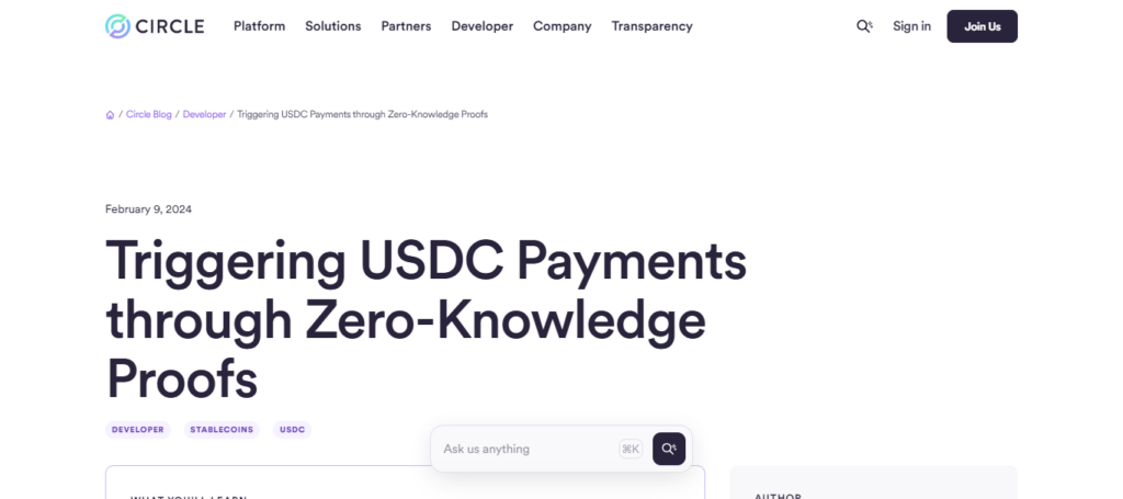 Circle Trigger API (USDC)