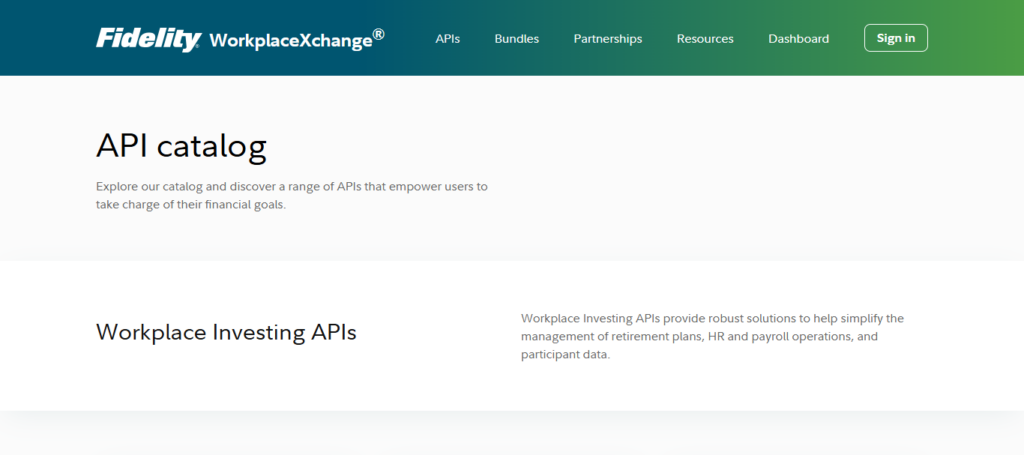 Fidelity Embedded API