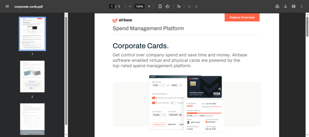 Airbase Virtual Card