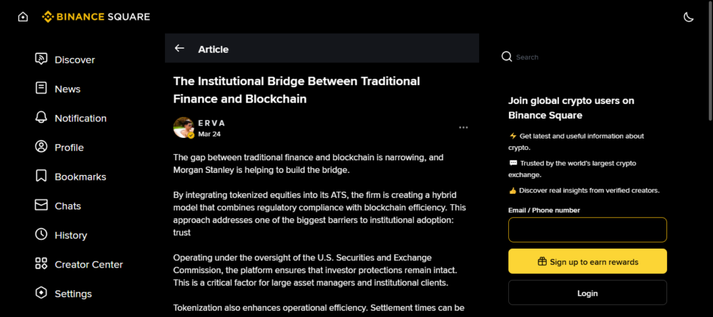 Binance Institutional Bridge