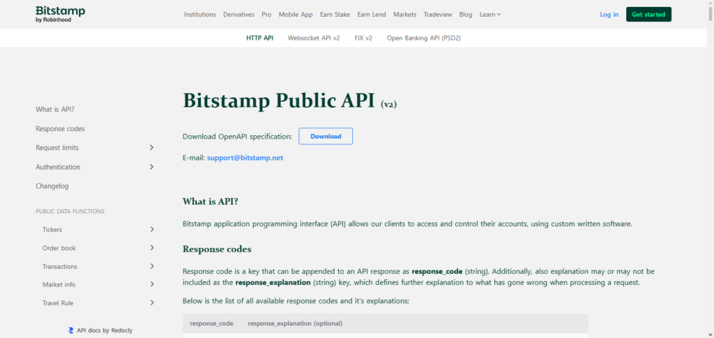 Bitstamp API