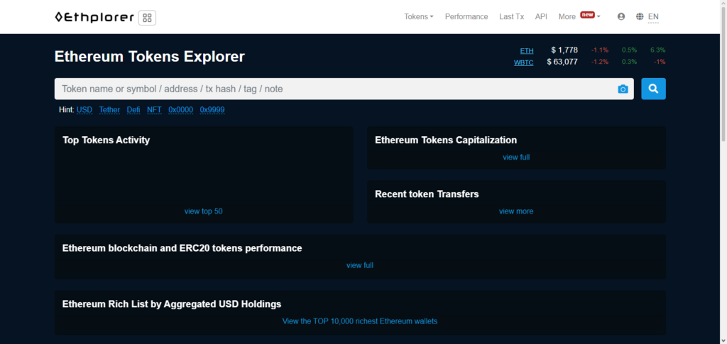 Ethplorer