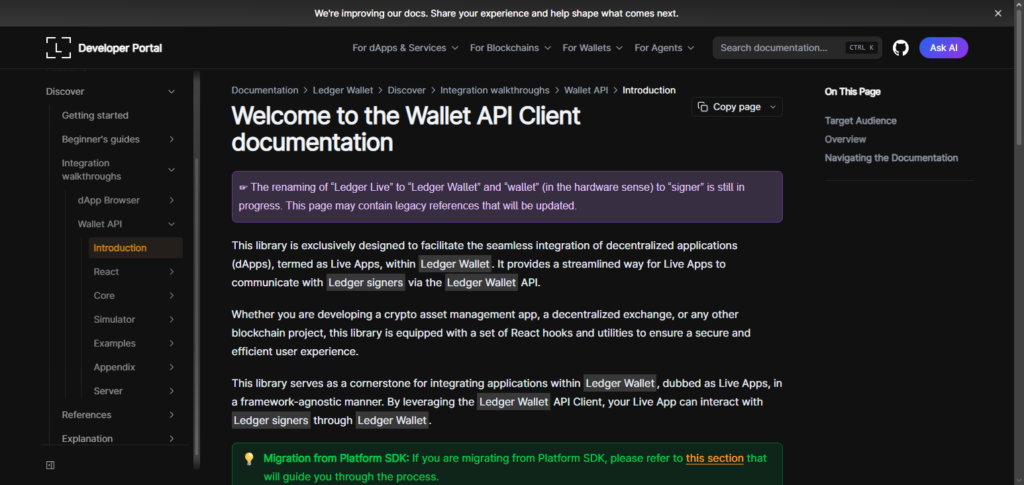 Ledger Live API