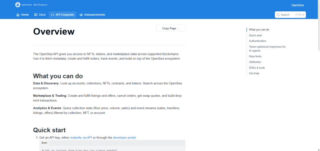 OpenSea API