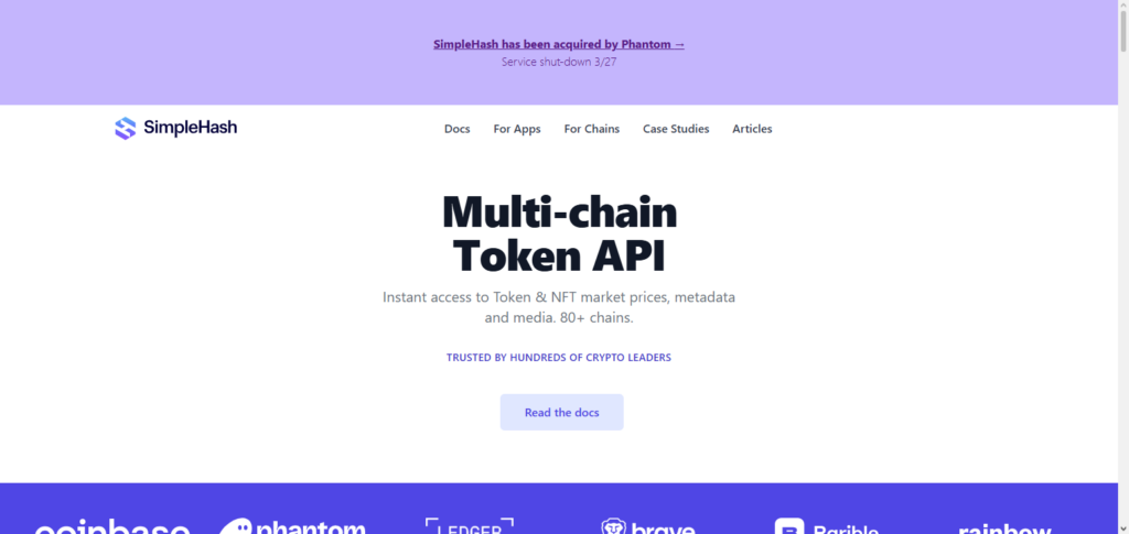 SimpleHash API