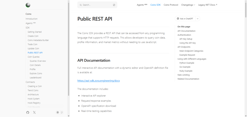 Zora API
