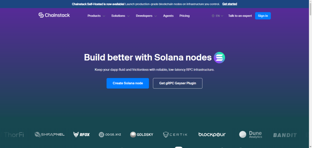 Chainstack Solana API
