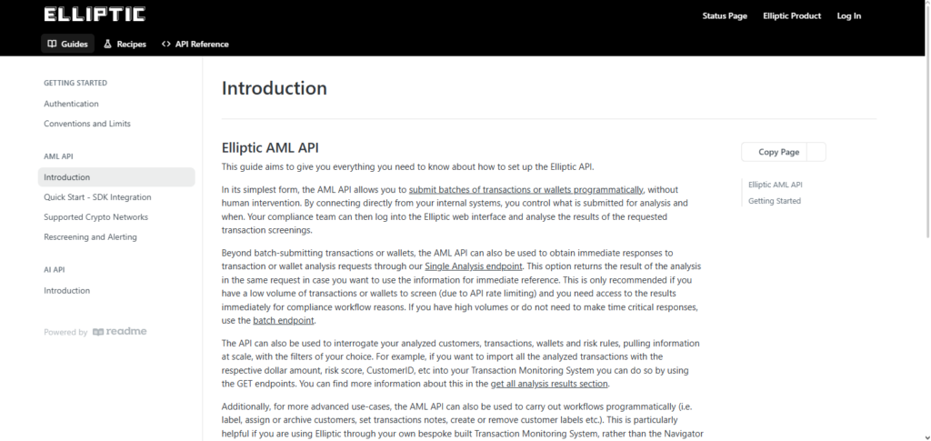 Elliptic AML API
