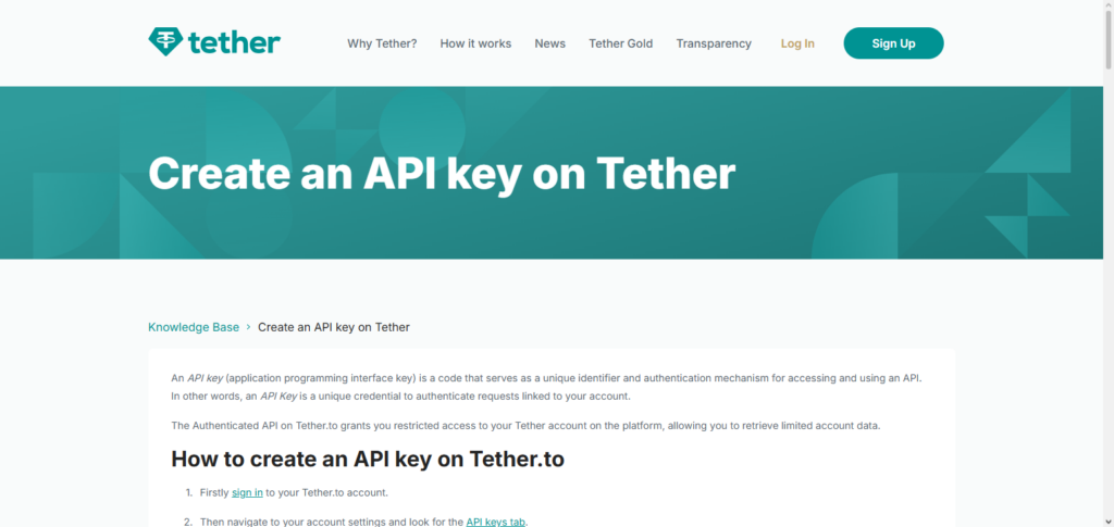 Tether API