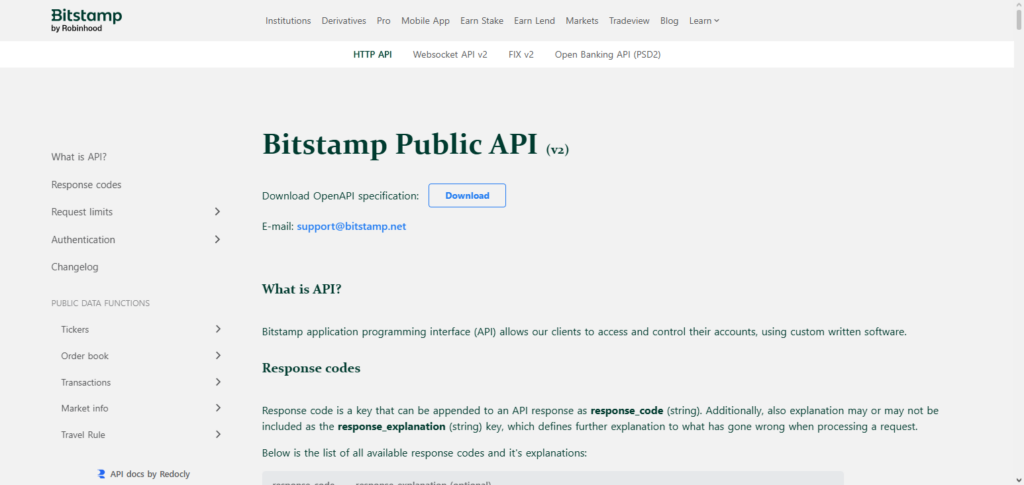 Bitstamp API