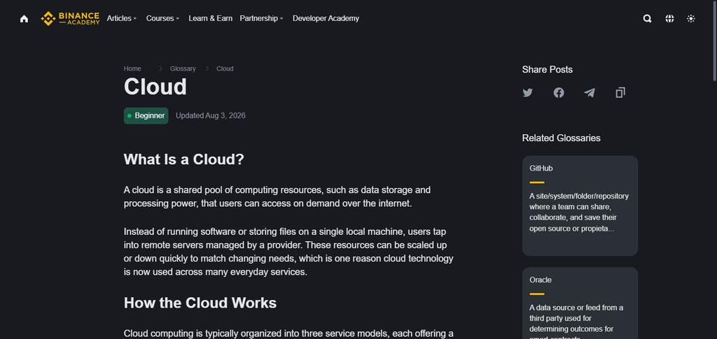 Binance Cloud