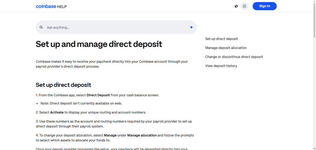 Coinbase Payroll