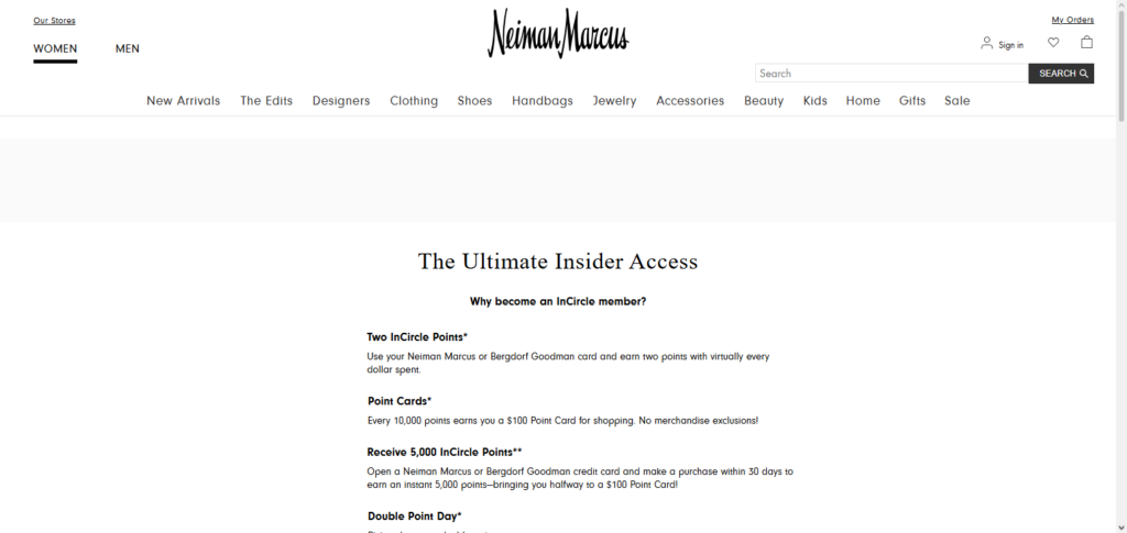 Neiman Marcus InCircle Platinum