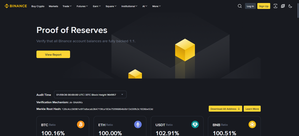 Binance Proof of Reserve