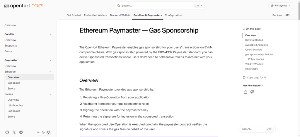 Openfort Paymaster