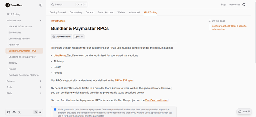 ZeroDev Paymaster