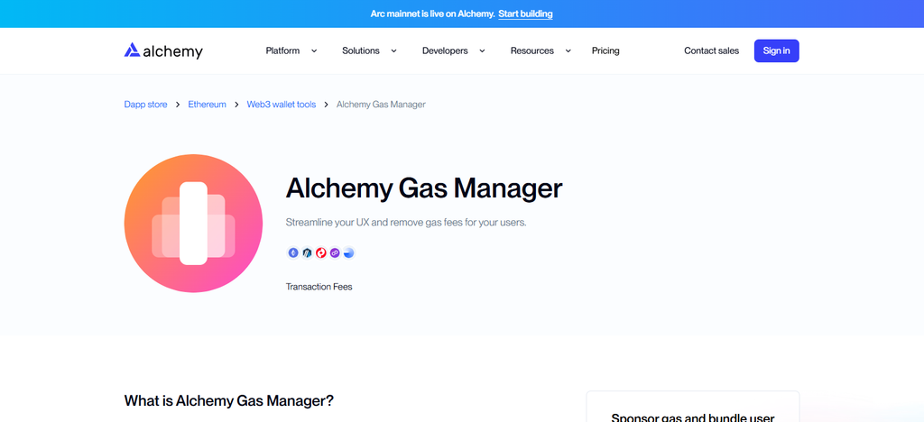 Alchemy Gas Manager