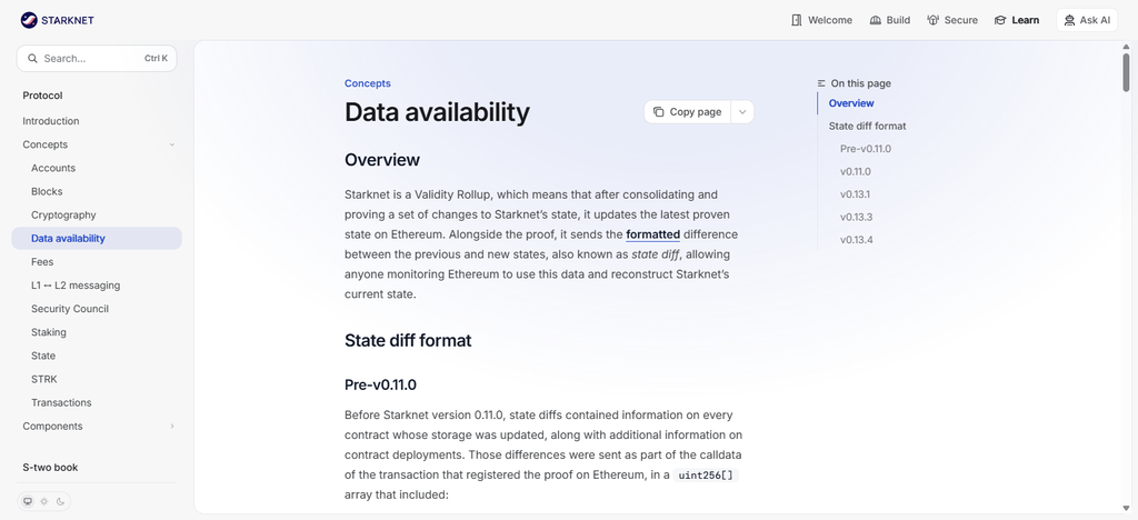 Starknet Data Availability Modes